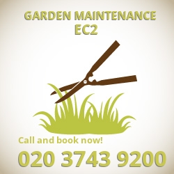 Barbican garden lawn maintenance EC2